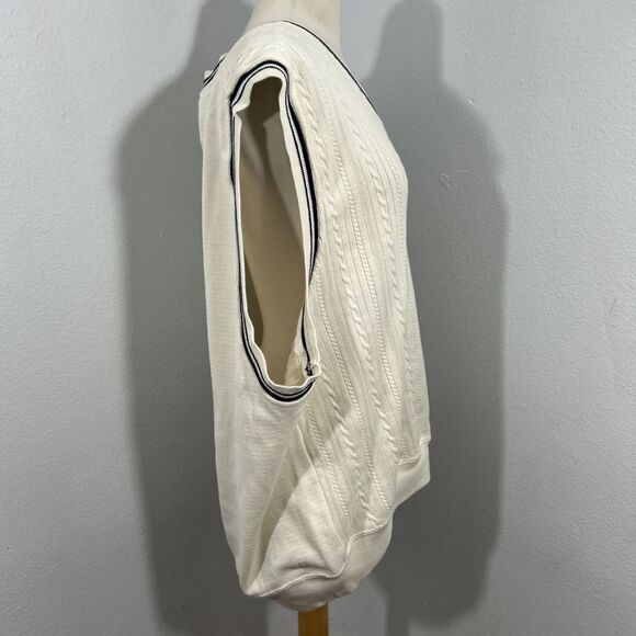 Cutter Buck Sweater Vest Mens XL TG Cable Preppy Tennis V Neck Varsity Academia - Picture 5 of 10